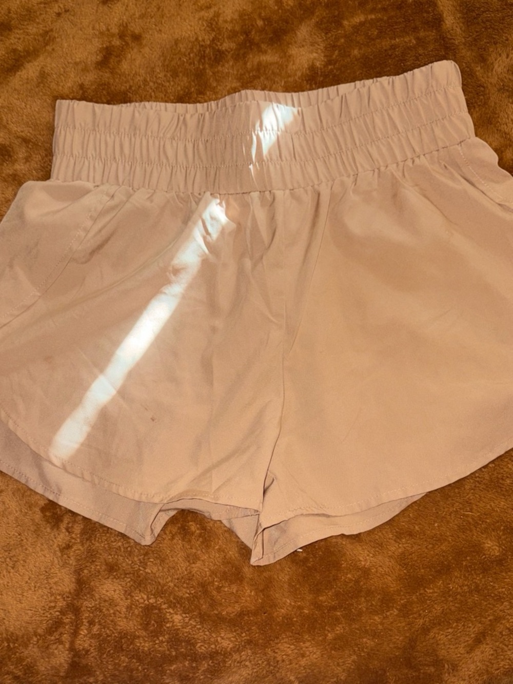 Women's Smocked Waist Lounge Shorts - Light Pink